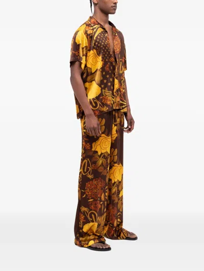 Donde Esteban Veranera Floral Short-sleeve Shirt In Yellow