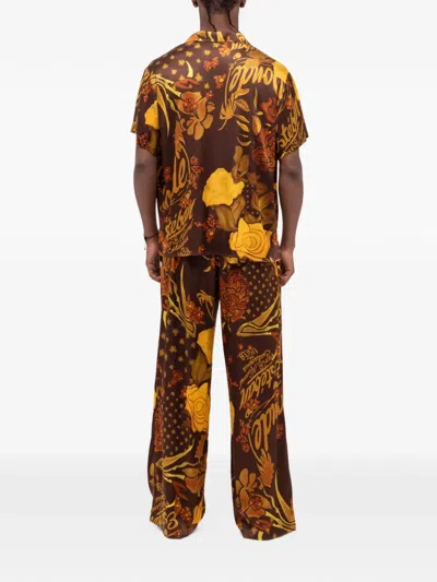 Donde Esteban Veranera Floral Short-sleeve Shirt In Yellow