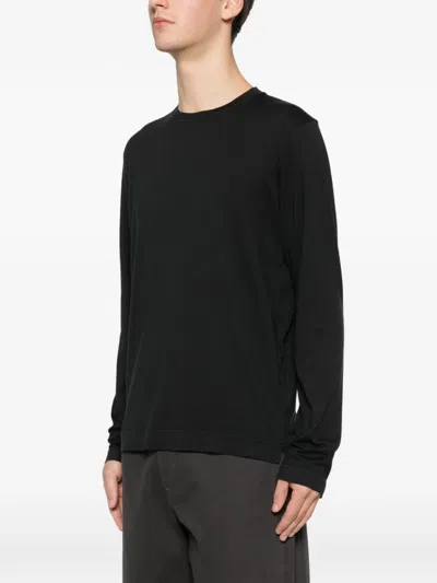 Fedeli Long-sleeve T-shirt In Black