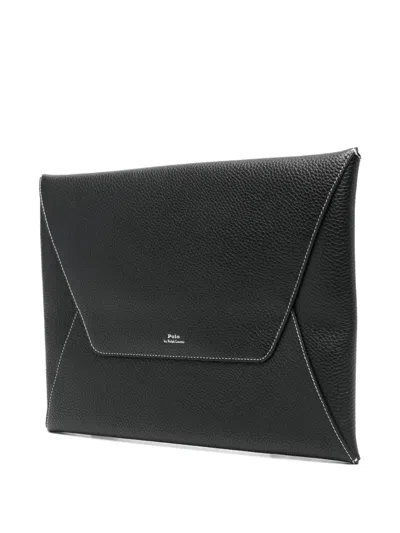 Polo Ralph Lauren Topstitch Envelope Purse In Black
