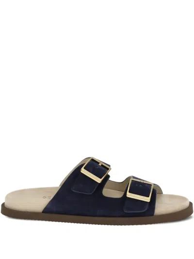 Brunello Cucinelli Buckled Strap Sandals In Blue