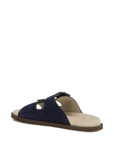 Brunello Cucinelli Buckled Strap Sandals In Blue