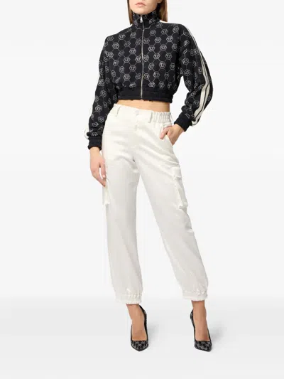 Philipp Plein Monogram Crystal Sweatshirt In Black