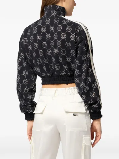 Philipp Plein Monogram Crystal Sweatshirt In Black
