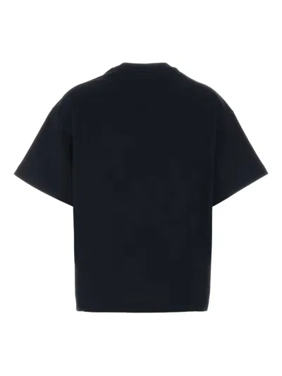 Jil Sander Midnight Blue Cotton T-shirt In Black