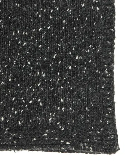 The Row Mantia Contrast-stitch Scarf In Black