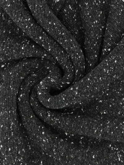 The Row Mantia Contrast-stitch Scarf In Black