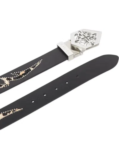 Guapi Flame-print Belt In Black