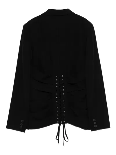 Pre-owned Jean Paul Gaultier 2004 Corseted Jacket In Black