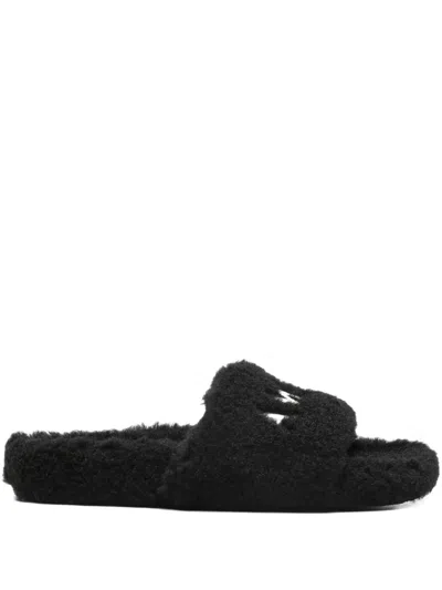 Amiri Round-toe Flat Slippers In Black