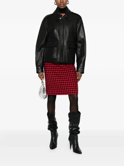 Pre-owned Valentino Tartan Skirt In Red