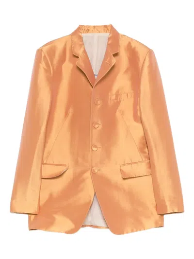 Pre-owned Jean Paul Gaultier 1998 Corseted Blazer In Orange
