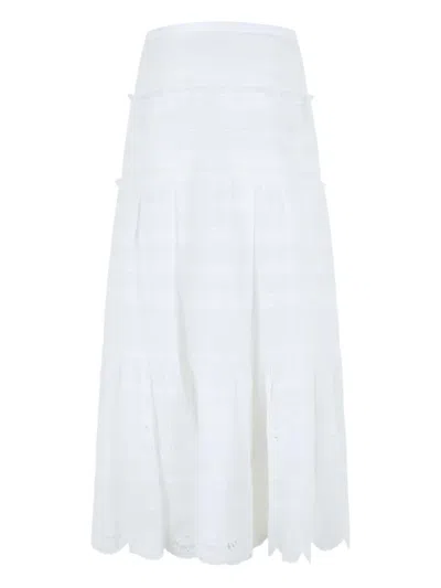 Isabel Marant Paoline Button-fastening Lace Midi Skirt In Multi