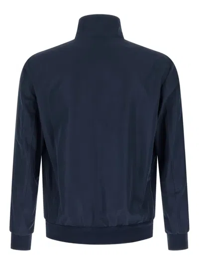 Kiton Cima Jacket Structured Cut Mandarin Collar In Blue