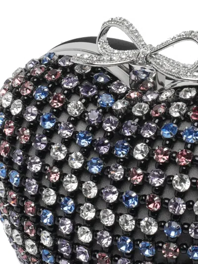 Self-portrait Heart-shaped Mini Clutch Bag In Black