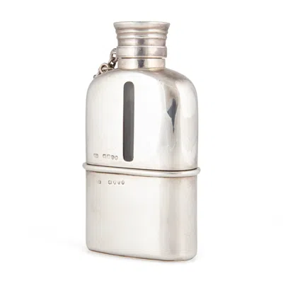 Vintage Curated By Double Rl Ralph Lauren 1879 Sterling Silver Flask In Silver