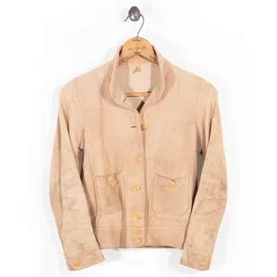 Vintage Curated By Double Rl Ralph Lauren 1930s Suede Jacket In Neutral