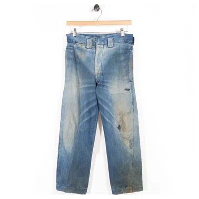 Vintage Curated By Double Rl Ralph Lauren 1940s Denim Sailor Pant In Blue