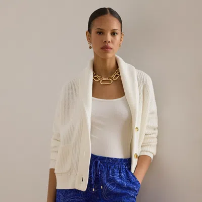 Ralph Lauren Rib-knit Shawl-collar Toggle Cardigan In Multi