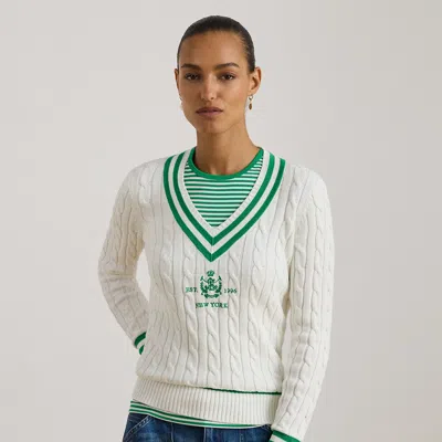 Ralph Lauren Cable-knit Cricket Sweater In Multi