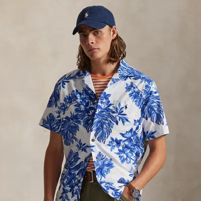 Ralph Lauren Classic Fit Tropical-print Camp Shirt In Blue