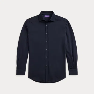 Ralph Lauren Knit Oxford Shirt In Blue