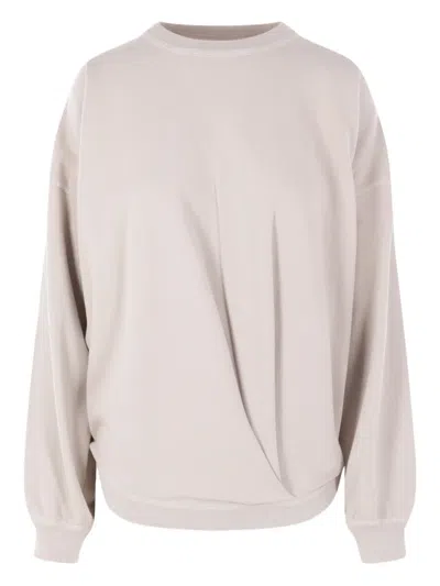Isabel Marant Étoile Sauria Draped Sweatshirt In Neutral
