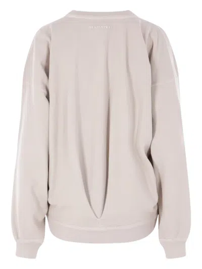 Isabel Marant Étoile Sauria Draped Sweatshirt In Neutral