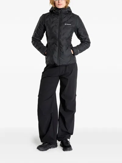 Columbia Delta Ridge Ii Hooded Puffer Jacket In Black