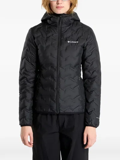 Columbia Delta Ridge Ii Hooded Puffer Jacket In Black