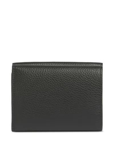 Marni Embroidered-flower Trifold Wallet In Black