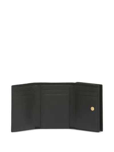 Marni Embroidered-flower Trifold Wallet In Black