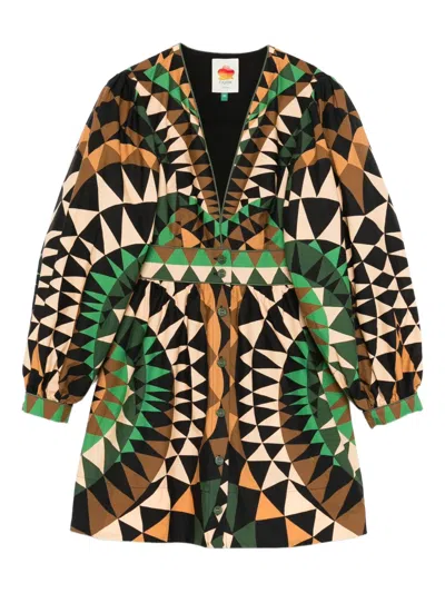 Farm Rio Heart Deco Blouse In Multi