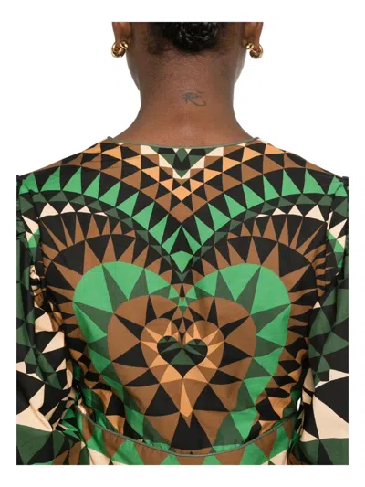 Farm Rio Heart Deco Blouse In Multi