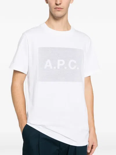 Apc . P.c. Back Logo Print T-shirt In White