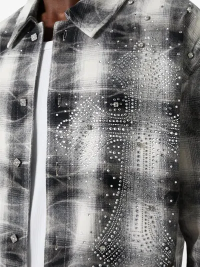 Guapi Crystal-embellished Plaid Flannel In Multi