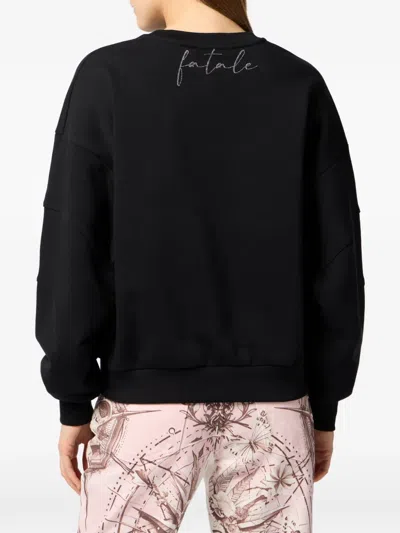 Philipp Plein Round-neck Logo Sweatshirt In Black
