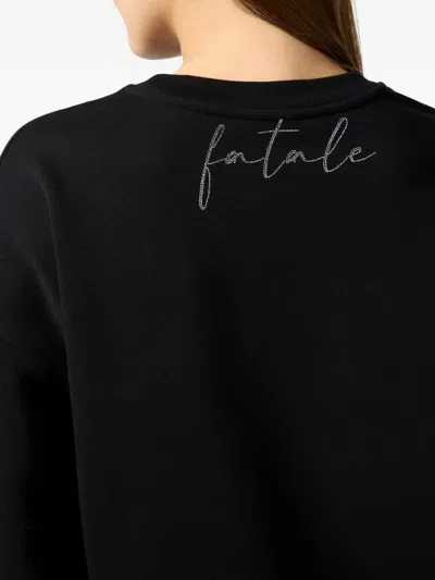 Philipp Plein Round-neck Logo Sweatshirt In Black