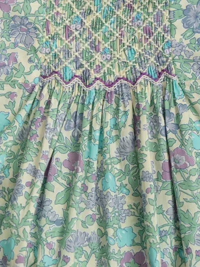 Bonpoint Floral-print Dress In Green