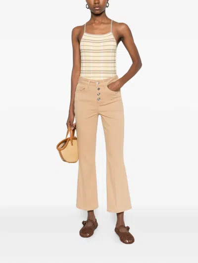 Liu •jo Liu Jo Beige Jeans With Button Closure In Pink