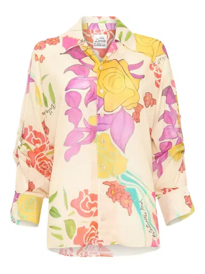 Donde Esteban Floral Cotton Shirt In Multi
