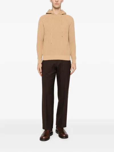 Imperial Ribbed Hoodie In Neutral