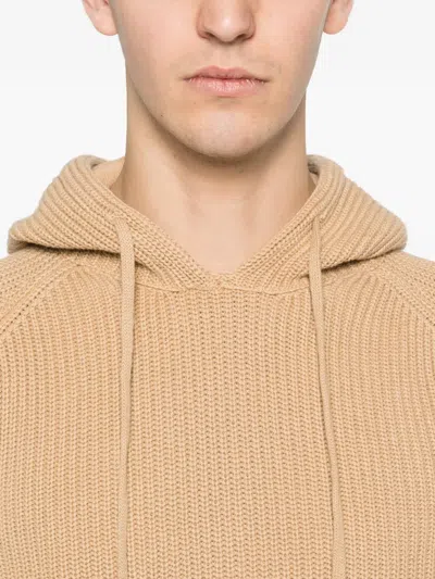 Imperial Ribbed Hoodie In Neutral