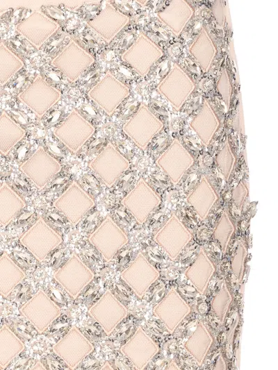 Liu •jo Jewel Mini Skirt In Neutral