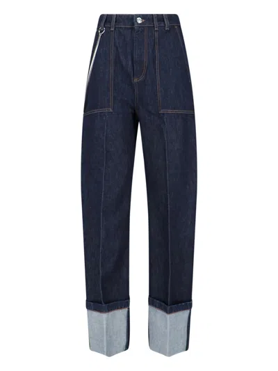 Sportmax Chain Straight Jeans In Blue