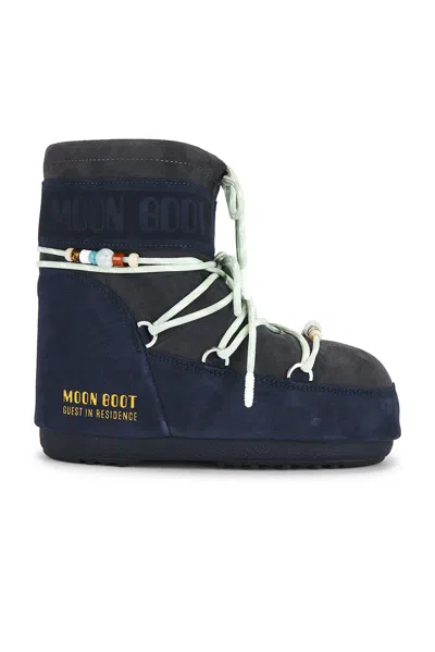 Moon Boot Two-tone Suede S X Guest In Residence Icon Low Ankle Boots In Multi