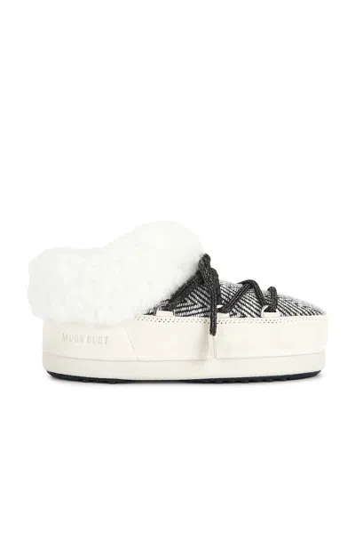 Moon Boot X Guest In Residence Suede Shearling-trim Chalet Mules In White