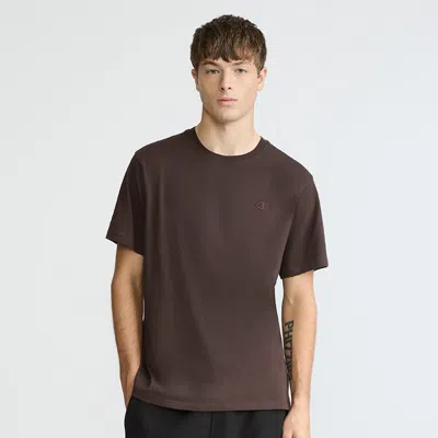 Champion Logo-embroidered T-shirt In Burgundy