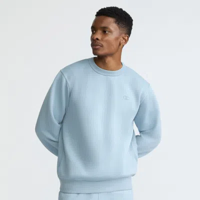 Champion Powerblend Crewneck Sweatshirt, C Logo In Blue