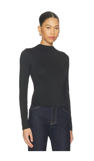 All The Ways Calliope Mock Neck Top In Black